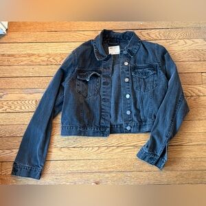 ASOS Black Denim Jacket - Size 10 (fits like small)